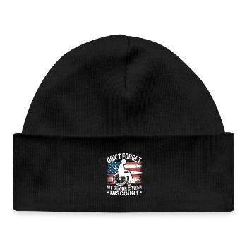Getting Older Funny Seniors Motif - Baby Organic Beanie - black - Front