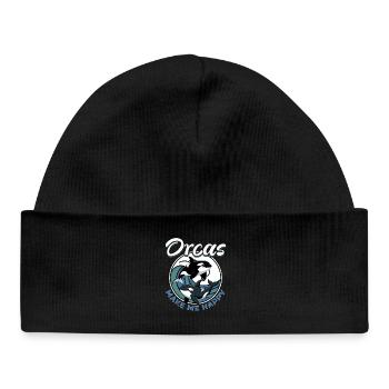 Funny Orca - Baby Organic Mütze - Schwarz - Vorne