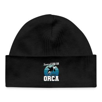 Funny Orca - Baby Organic Mütze - Schwarz - Vorne