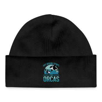 Funny Orca - Baby Organic Mütze - Schwarz - Vorne
