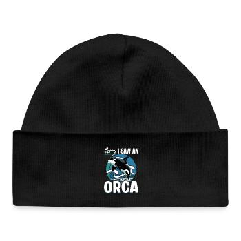 Funny Orca - Baby Organic Mütze - Schwarz - Vorne