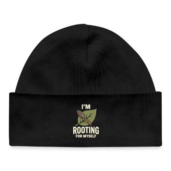 I'm Rooting For Myself Motivation Design - Baby Organic Beanie - black - Front
