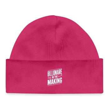 Milliardaire en devenir - Bonnet bébé bio - hot pink - Devant