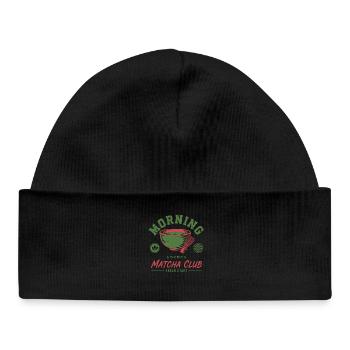 Morning Matcha Club Fresh Start Green Tea Matcha - Baby Organic Mütze - Schwarz - Vorne