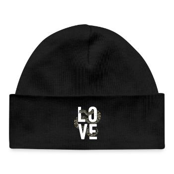 King Python Snakes LOVE Terrarium Python - Baby Organic Beanie - black - Front