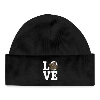 King Python Snakes LOVE Terrarium Python - Baby Organic Beanie - black - Front