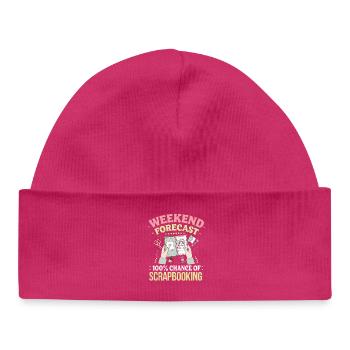 Prévisions pour le scrapbooking du week-end - Bonnet bébé bio - hot pink - Devant
