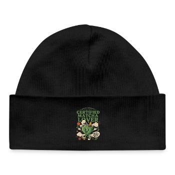 Matcha Obsession Certifié Matcha Lover Daily - Bonnet bébé bio - noir - Devant