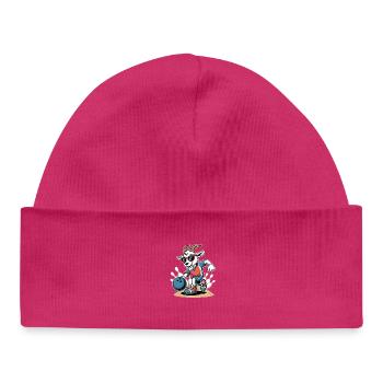 Drôle de Bowling Goat Strike Cartoon Lane - Bonnet bébé bio - hot pink - Devant