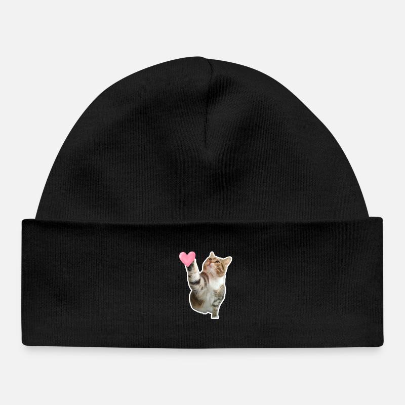 Missty check un coeur - Bonnet bébé bio - noir