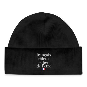 Grumpy Humor Complaining French Proud - Baby Organic Beanie - black - Front