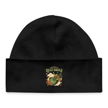 Buvez du matcha, lisez des livres, élevez votre rituel matcha - Bonnet bébé bio - noir - Devant
