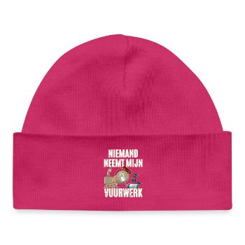 Parti Vuurwerk - Bonnet bébé bio - hot pink - Devant