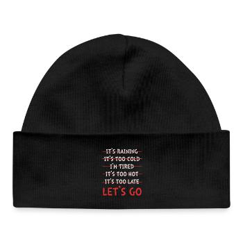Workaholic Sayings - Baby Organic Beanie - black - Front