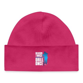 Eisangeln Measure Twice Drill Once - Baby Organic Mütze - hot Pink - Vorne