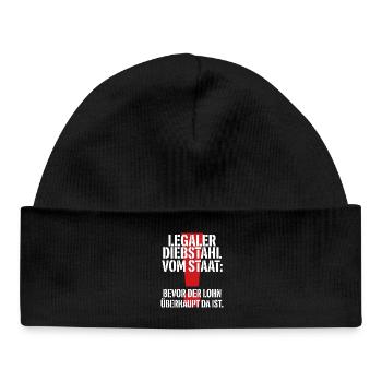 Legal theft from the state - Baby Organic Beanie - black - Front