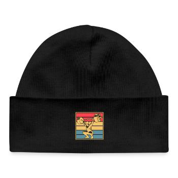 Fitness Motivation Bodybuilder Weightlifter - Baby Organic Beanie - black - Front