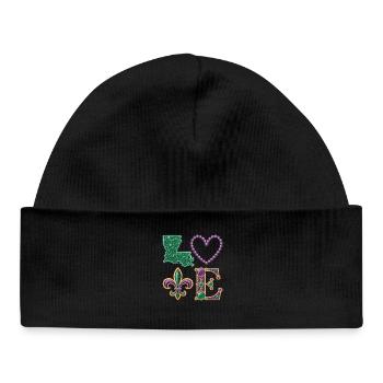 T-shirt Mardi Gras Louisiana – Carnival Love - Bonnet bébé bio - noir - Devant