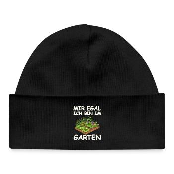 I don't care I'm in the garden - Baby Organic Beanie - black - Front