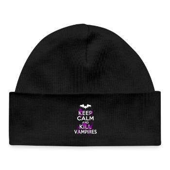 Keep Calm And Kill Vampires Spiritosa Divertente - Bonnet bébé bio - noir - Devant