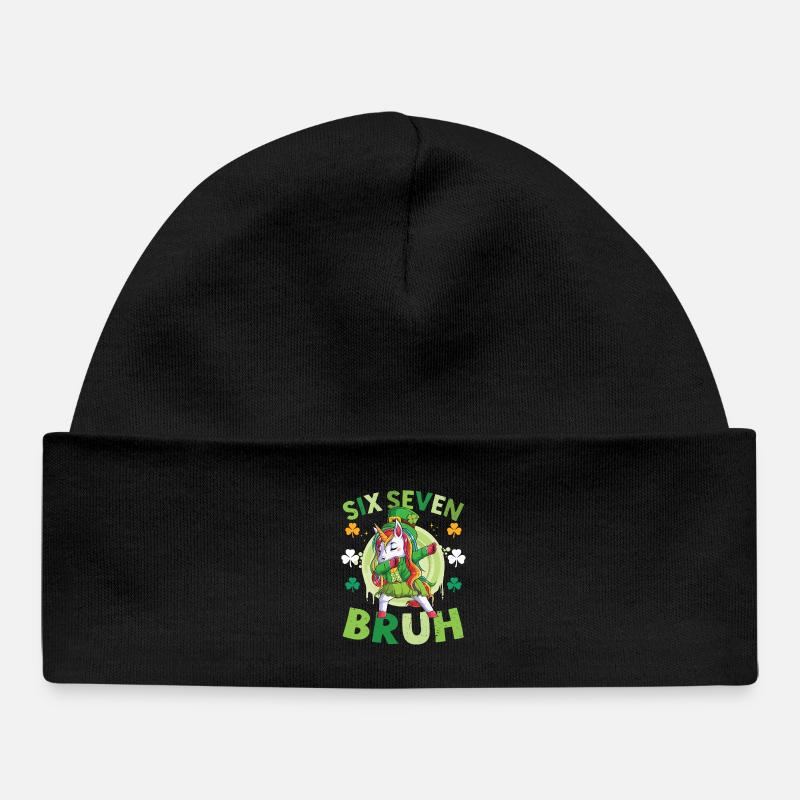 La licorne Saint-Patrick - Bonnet bébé bio - noir