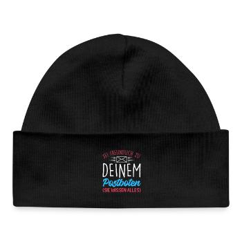 Postman BE KIND TO YOUR POSTMAN - Baby Organic Beanie - black - Front