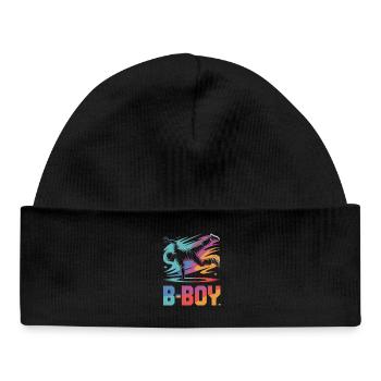 B-Boy Breakdance Streetstyle Breakdancer - Bonnet bébé bio - noir - Devant