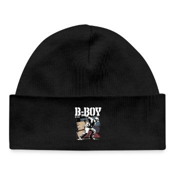 B-Boy Breakdance Streetstyle Breakdancer - Bonnet bébé bio - noir - Devant