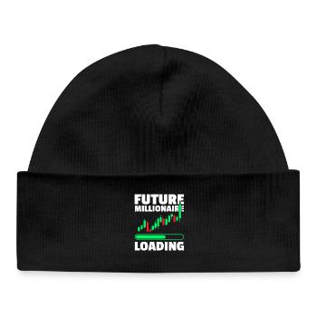 Future Millionaire Stock Market Stock Market Trader - Baby Organic Beanie - black - Front
