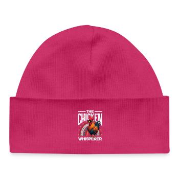 The Chicken Whisperer Cool Rooster - Baby Organic Beanie - hot pink - Front