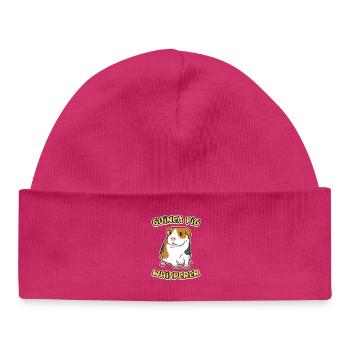 Guinea Pig Whisperer Cute Pet Lover Design - Baby Organic Beanie - hot pink - Front