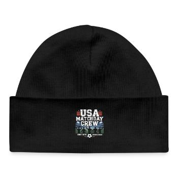 USA Matchday Crew – Soccer Fan - Baby Organic Beanie - black - Front