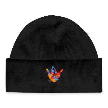 Bowler Enfants colorés Hommes Garçons Bowling - Bonnet bébé bio - noir - Devant