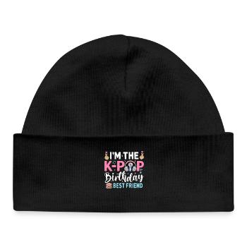 I'm The K-Pop Birthday Best Friend - Baby Organic Mütze - Schwarz - Vorne