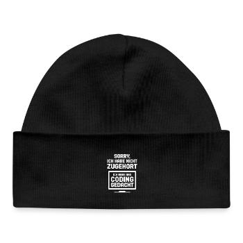 Coding Thought Humor Saying - Baby Organic Beanie - black - Front
