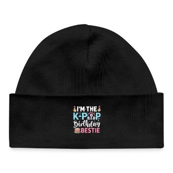 I'm The K-Pop Birthday Bestie - Baby Organic Mütze - Schwarz - Vorne