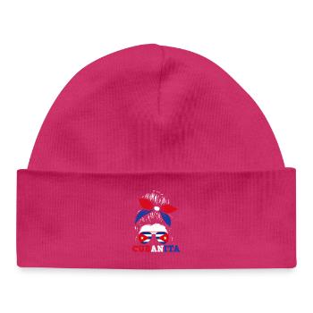 Cuba Pride & Home - Design du drapeau de Cuba - Bonnet bébé bio - hot pink - Devant