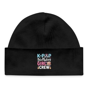 K-Pop Birthday Girl Crew - Baby Organic Mütze - Schwarz - Vorne