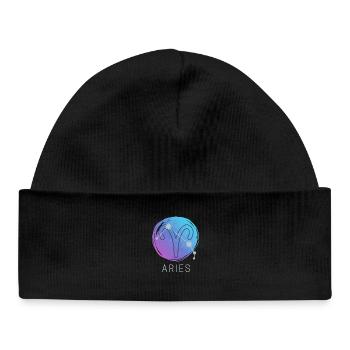 Horoscope du Bélier Signe du zodiaque - Bonnet bébé bio - noir - Devant