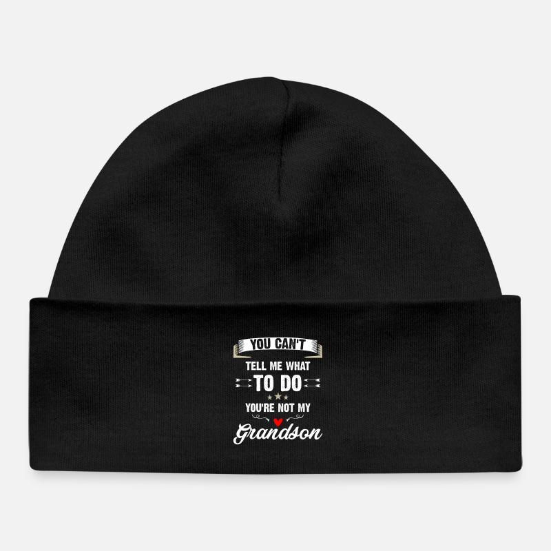 Pas ton petit-fils Tee - Bonnet bébé bio - noir