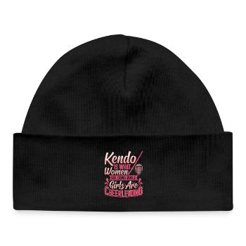Femmes instructrices de kendo, enseignante de kendo, arts martiaux - Bonnet bébé bio - noir - Devant