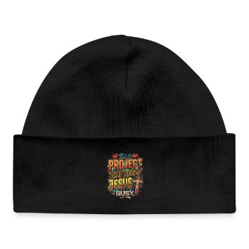 Project that occupies Jesus - Baby Organic Beanie - black - Front