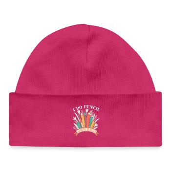 Artist Painter Graphic I Do Pencil Push Ups Saying - Baby Organic Mütze - hot Pink - Vorne