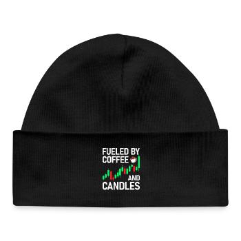 Coffee and candles Stock Market Stock Market Trader - Baby Organic Beanie - black - Front