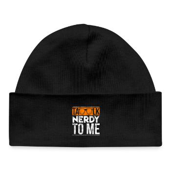 Talk Nerdy To Me Retro Orange Sunglasses Art - Baby Organic Beanie - black - Front