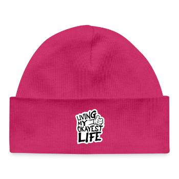 Vivre ma vie la plus correcte Drôle de dicton, médiocre - Bonnet bébé bio - hot pink - Devant