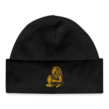 Maître potier Lion d’or - Bonnet bébé bio - noir - Devant