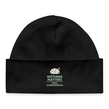 Existential humor, nihilism, humor, - Baby Organic Beanie - black - Front