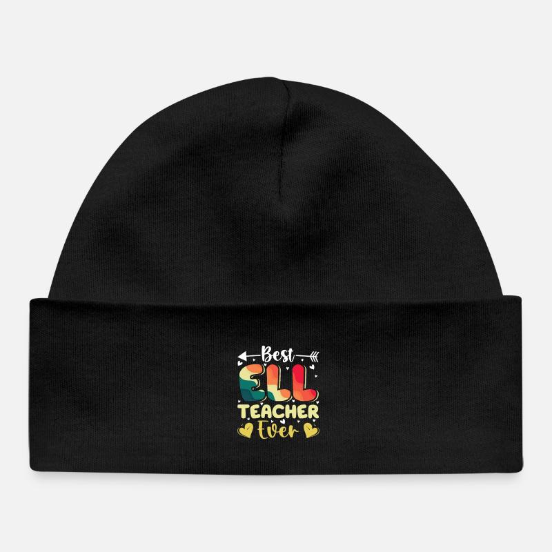 Professeur ELL Langue anglaise - Bonnet bébé bio - noir