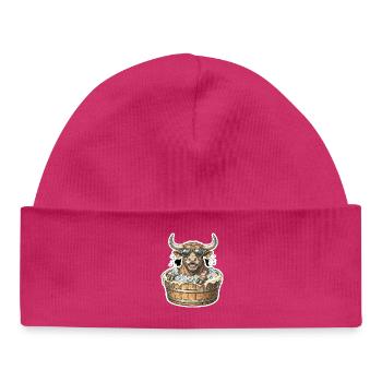 Eisbaden Bulle Stier Kuh - Baby Organic Mütze - hot Pink - Vorne
